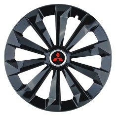 Set 4 Capace Roti 14 inchi (R14) Fame Negru, Compatibile Cu Mitsubishi