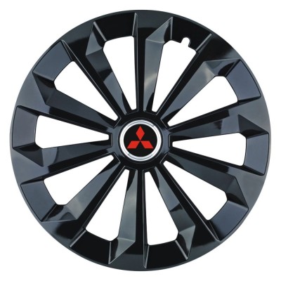 Set 4 Capace Roti 14 inchi (R14) Fame Negru, Compatibile Cu Mitsubishi foto