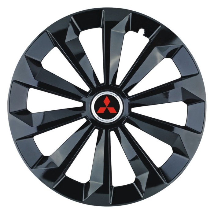 Set 4 Capace Roti 14 inchi (R14) Fame Negru, Compatibile Cu Mitsubishi