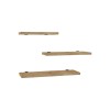 Raft perete Leila set de 3 pachet din melamina in nuanta Naturala 40x14x2cm