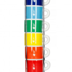 Bialetti set cești espresso cu suport Color 6-pack