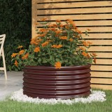 vidaXL Jardinieră grădină maro 80x80x36 cm oțel vopsit electrostatic