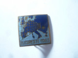 Insigna Sport Romania Campionatul Mondial Volei Bucuresti 1963 , l=1,3cm