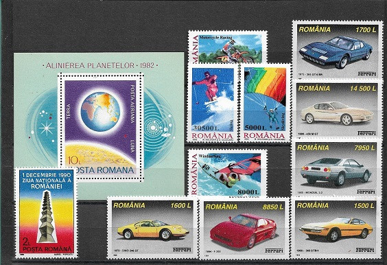 C4035 - lot timbre nestampilate Romania,serii complete mnh