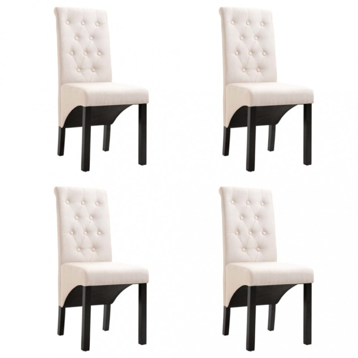 vidaXL Scaune de bucătărie, 4 buc., material textil 276967