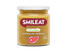 Piure de legume cu vitel si ulei de masline Bio +6 luni, 230g, Smileat
