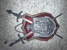 Panoplie decor sabii cavaler ancestral vechi vintage Spania vechi vintage