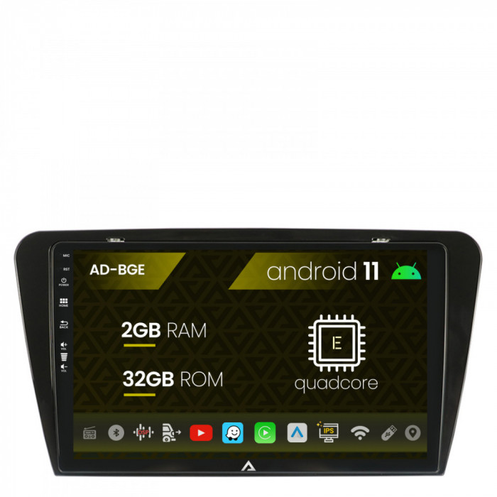 Navigatie Skoda Octavia 3 (2013-2018), Android 11, E-Quadcore 2GB RAM + 32GB ROM, 10.1 Inch - AD-BGE10002+AD-BGRKIT026