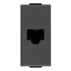 Priza telefon RJ11 1M Vimar Neve carbon matt 09320.CM