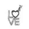 Pandantiv love, argint 925, 2 x 1 cm