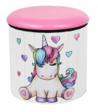 Taburet pliabil Unicorn, Heinner Home, &Oslash;38x38 cm, PVC, multicolor