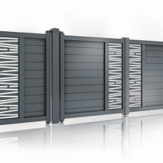 Set porti metalice din aluminiu 900x1800mm, 3500x1800mm, prefabricate, model Poseidon