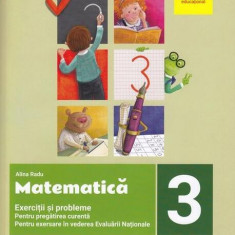 Exerciții și probleme de matematică. Clasa a III-a (+ Portofoliu de evaluare al elevului) - Paperback brosat - Alina Radu - Art Klett