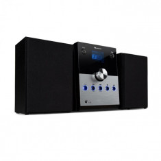 Auna MC-30, microsistem DAB, 2 difuzoare, DAB+, FM, bluetooth, CD player, argintiu foto