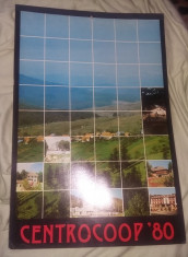 Calendar vechi de perete,CENTROCOOP 1980,48 cm /32 cm,de colectie,T.GRATUIT foto