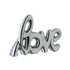 Decoratiune din ceramica, 15x11.5 cm, Love, Argintiu, ATU-084771, Oem