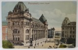 BUCURESTI , PALATUL POSTEI , VEDERE SPRE PIATA SENATULUI , CARTE POSTALA ILUSTRATA , INCEPUT DE SECOL 20