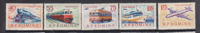 ROMANIA 1963 MIJLOACE DE TRANSPORT LP. 565 MNH foto