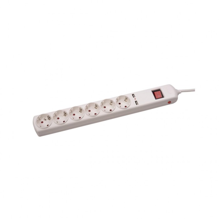 Prelungitor 3M 6P Protectie 2xUSB 3x1.5