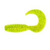 Twister Manns Mannipulator Grub 4cm Chartreuse Silver Glitter 8Buc