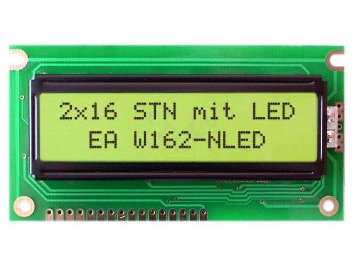 Afișaj LCD 16x2 galben-verde