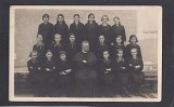 Foto tip Carte Postala Romania - Petrosani preot catolic cu eleve - foto atelier Joanovics