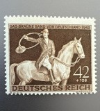 Timbru Deutsches Reich 1943 &ndash; Das Braune Band von Deutschland, călăreț și cal, neștampilat (MH) -A69