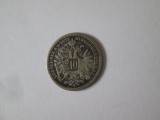 Austro-Ungaria 10 Kreuzer 1872 aUNC argint cu patina deosebita, Europa
