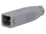 Conector dreptunghiular ST mufă tată 2 pini IP54