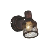 Cumpara ieftin Aplică Industrial Klausen FLASK 1 LY-1029 16x9x14 cm, Metal Maro Antichizat, 1xE14 9W, Corp Iluminat Perete Vintage pentru Dormitor sau Hol Acces