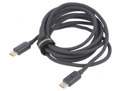 Cablu USB 2.0 USB C 2m negru textil foto