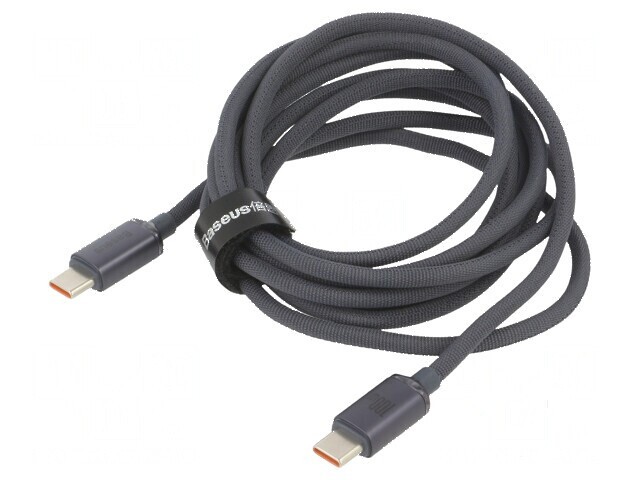 Cablu USB 2.0 USB C 2m negru textil