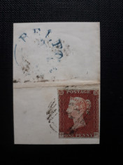 GB-1 d redd-fragment pe hirtie-used- foto