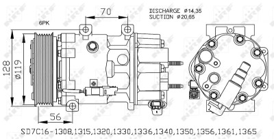 NRF 32772 Compresor, climatizare foto