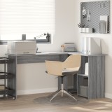 vidaXL Birou Gri Gri Sonoma MDF Mediu Depozitare Birou