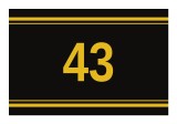 Sticker autoadeziv nr. 43 - Signetten SAFE auriu pe fundal negru