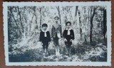 Fotografie, Geo Litarczek, parintele radiologiei romanesti impreuna cu doi prieteni, padurea Baneasa 1935