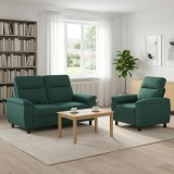 Cumpara ieftin Set de canapea 2 pcs Verde inchis Tesatura