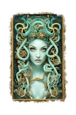 Sticker decorativ, Medusa, Verde, 85 cm, 6632ST foto