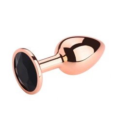Dop Anal Charm Anal Plug Small, Rose Gold, Piatra Neagra, Passion Labs