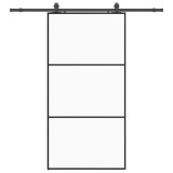 Cumpara ieftin Usa glisanta cu set de feronerie neagra 102x205 cm Sticla ESG