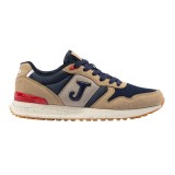 Pantofi sport barbati Joma C.200 2416: Retro, piele, panza, memory foam, Maro/Bleumarin - Adidasi casual confortabili