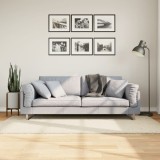 Covor pufos &quot;PAMPLONA&quot; cu fire &icirc;nalte, crem modern, 80x150 cm