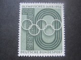 GERMANIA , RFG 1956 SPORT , JOCURI OLIMPICE TIMBRU NESTAMPILAT