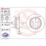 Set disc frana Volvo 850 (854) 06.91-10.97, 850 Estate (855) 04.92-10.97, C70 I Convertible (873) 03.98-10.05, C70 I Coupe (872) 03.97-09.02, S70 (87, BREMBO