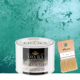 Vopsea Decorativă Perla Luxury Verde Inchis 0,5L cu fulgi perlați&ndash;Pensulă inclusă-Toro Decor