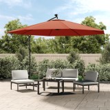 Cumpara ieftin Umbrelă &icirc;n consolă de grădină cu LED-uri, cărămiziu, 350 cm