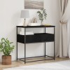 VidaXL Masă de Consolă cu sertar cu raft Stejar negru 75 x 40 x 75 cm 862938