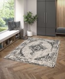 Cumpara ieftin Covor Premium Belgian Model Valencia 22235-656, Marime 120 x 170 cm, Gri, Antialergic, Polipropilena, Living, Dormitor, Sufragerie, Birou