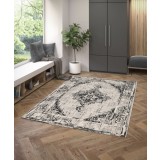 Covor Premium Belgian Model Valencia 22235-656, Marime 120 x 170 cm, Gri, Antialergic, Polipropilena, Living, Dormitor, Sufragerie, Birou